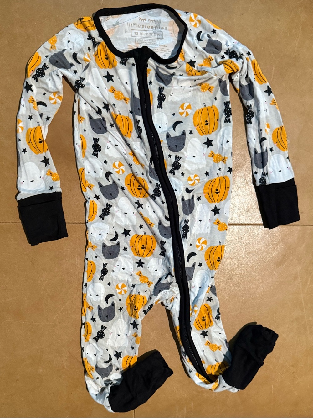 Little Sleepies Viscose Bamboo Boo Crew Footie 12-18M